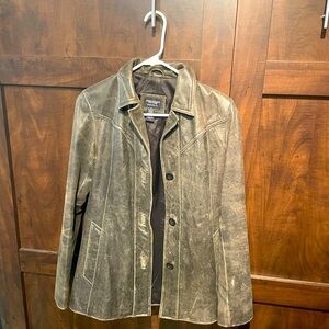 Black leather jacket American Eagle Outfitters